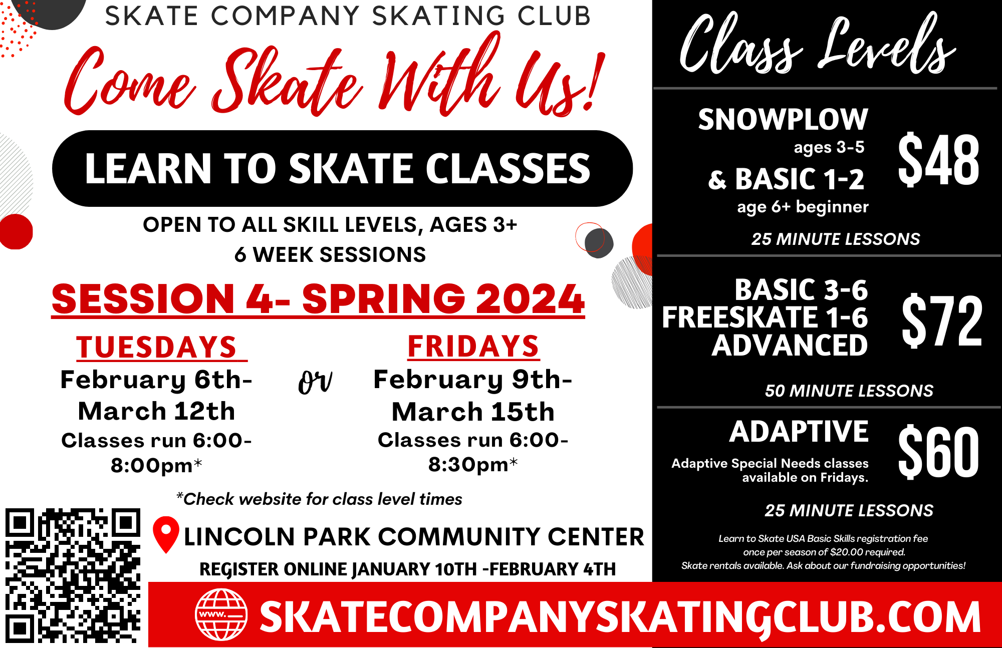 Learn To Skate Registration MAIN Skate Company Skating Club
